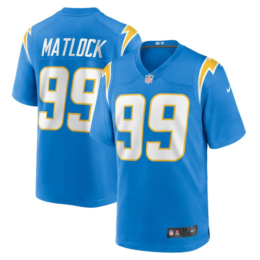 Scott Matlock Los Angeles Chargers Team Game Jersey - Powder Blue online