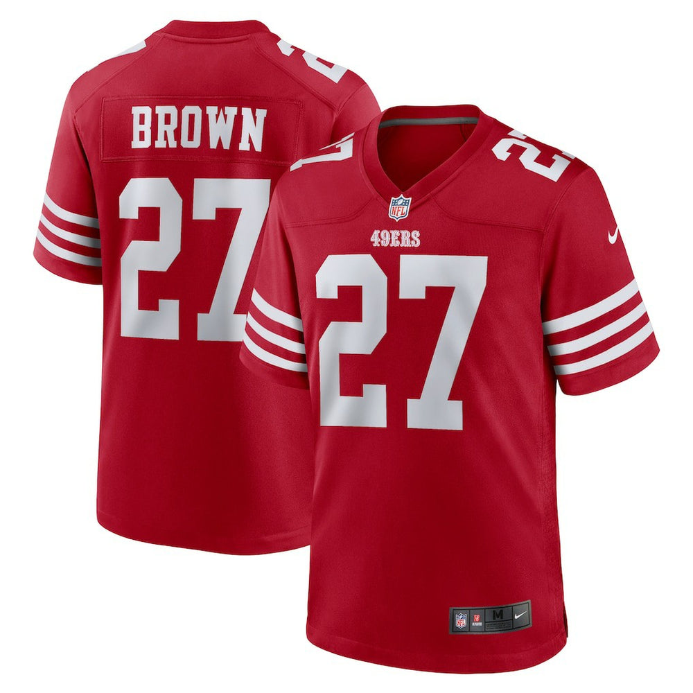 Ji'Ayir Brown San Francisco 49ers Team Game Jersey - Scarlet on sale