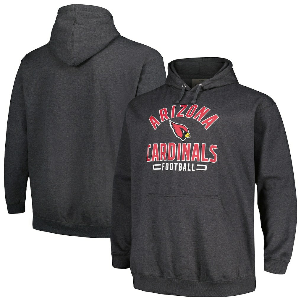Arizona Cardinals Big & Tall Pullover Hoodie - Heather Charcoal outlet