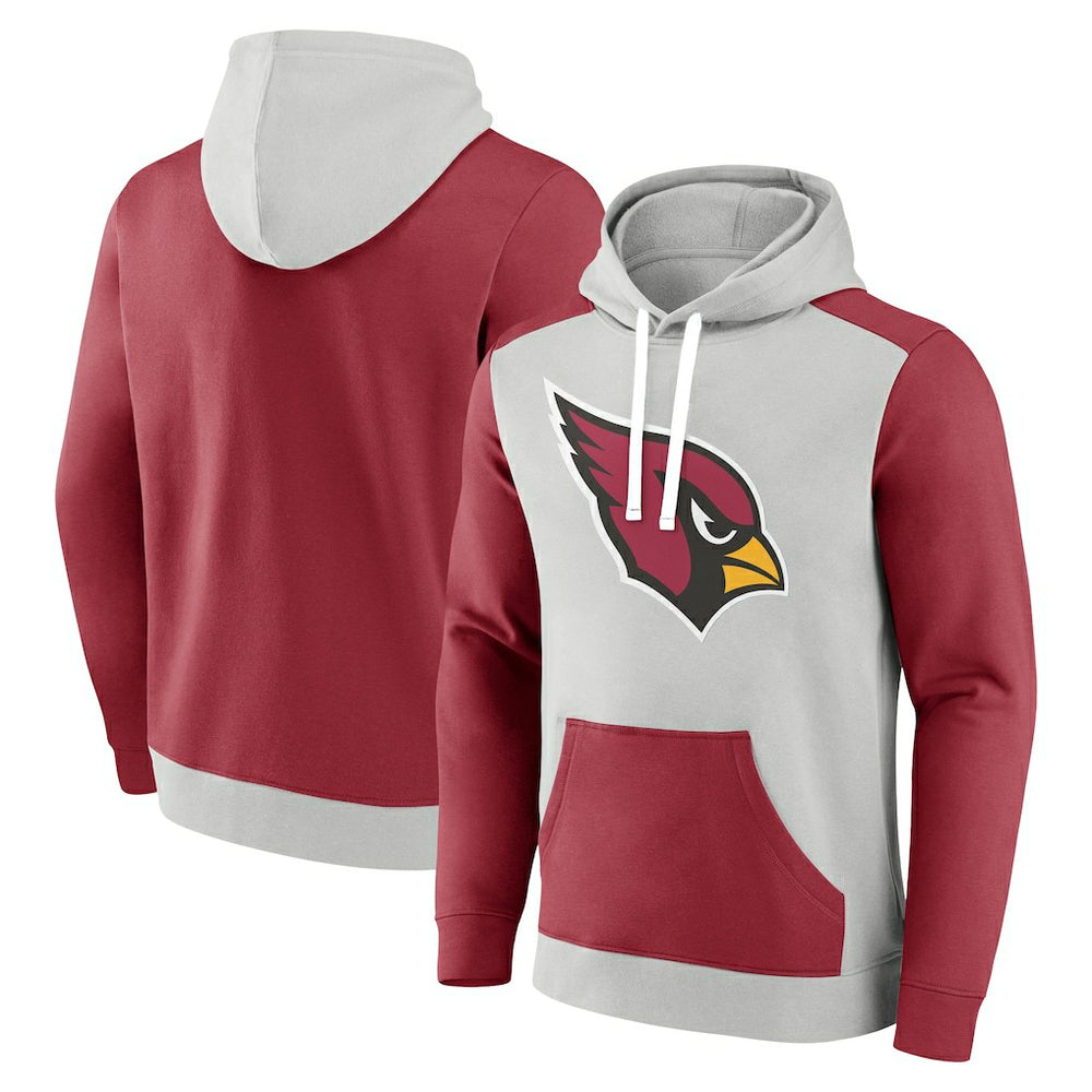 Arizona Cardinals Big & Tall Team Fleece Pullover Hoodie - Silver/Cardinal online