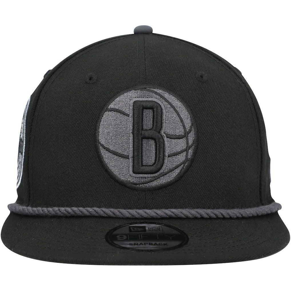 Brooklyn Nets Back Laurels 9FIFTY Snapback Hat - Black for sale