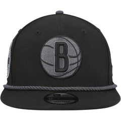 Brooklyn Nets Back Laurels 9FIFTY Snapback Hat - Black for sale