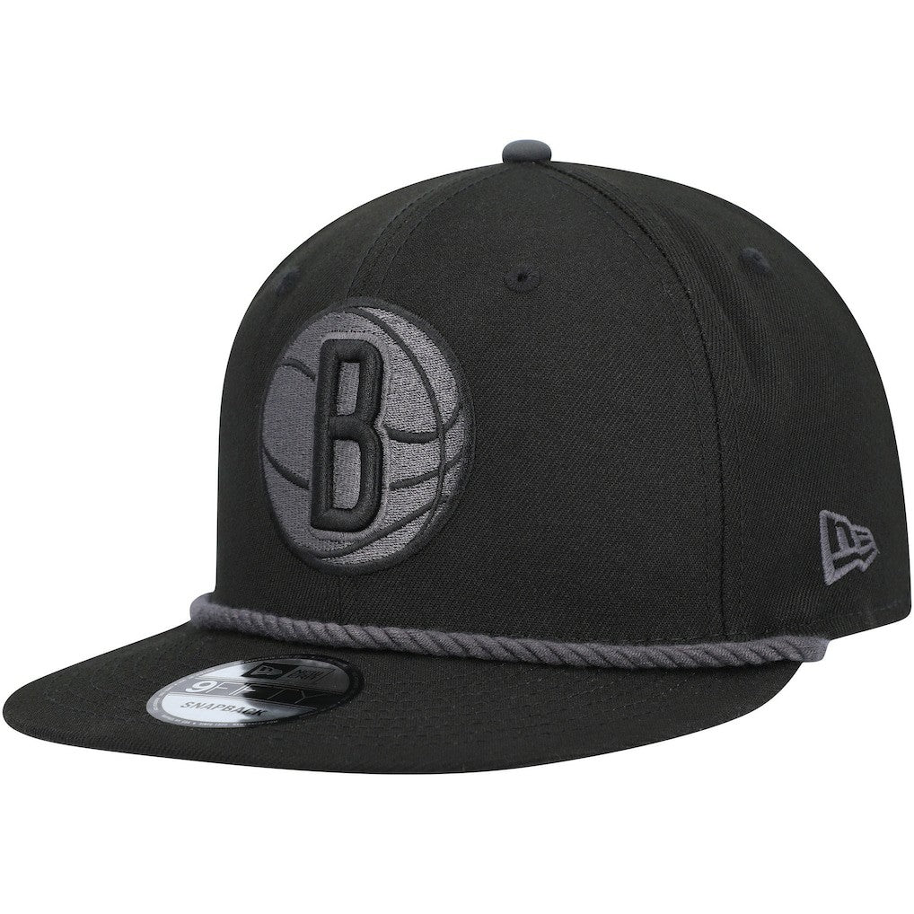Brooklyn Nets Back Laurels 9FIFTY Snapback Hat - Black for sale