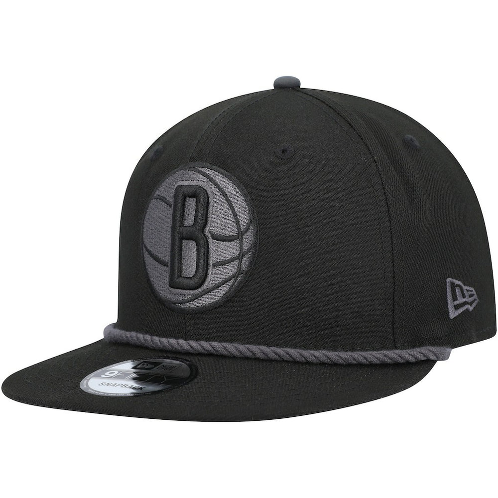 Brooklyn Nets Back Laurels 9FIFTY Snapback Hat - Black for sale