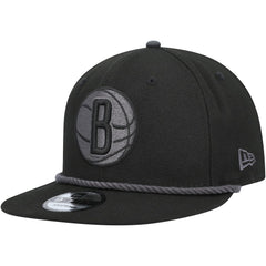 Brooklyn Nets Back Laurels 9FIFTY Snapback Hat - Black for sale