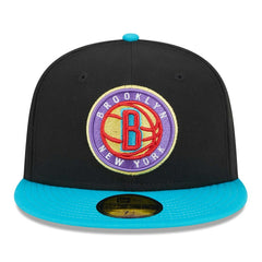 Brooklyn Nets Arcade Scheme 59FIFTY Fitted Hat - Black/Turquoise online