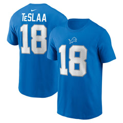 Isaac TeSlaa Detroit Lions Name & Number T-Shirt - Blue sale