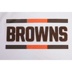 Cleveland Browns Pro Standard Women's New Helmet Capsule Cropped T-Shirt - White outlet