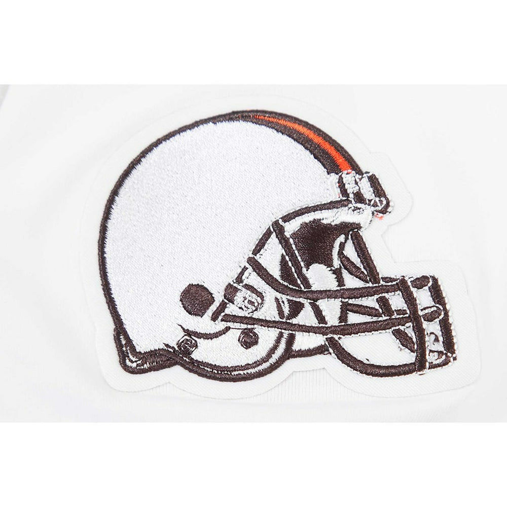 Cleveland Browns Pro Standard Women's New Helmet Capsule Cropped T-Shirt - White outlet