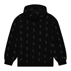 Green Bay Packers Allover Print Fleece Pullover Hoodie - Black discount