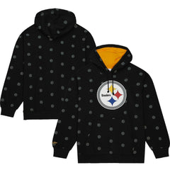 Pittsburgh Steelers Allover Print Fleece Pullover Hoodie - Black online