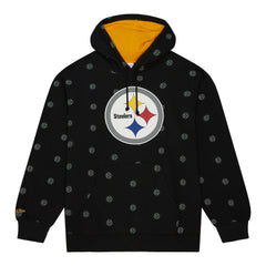 Pittsburgh Steelers Allover Print Fleece Pullover Hoodie - Black online
