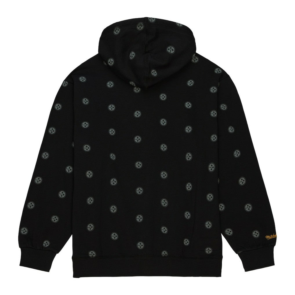 Pittsburgh Steelers Allover Print Fleece Pullover Hoodie - Black online