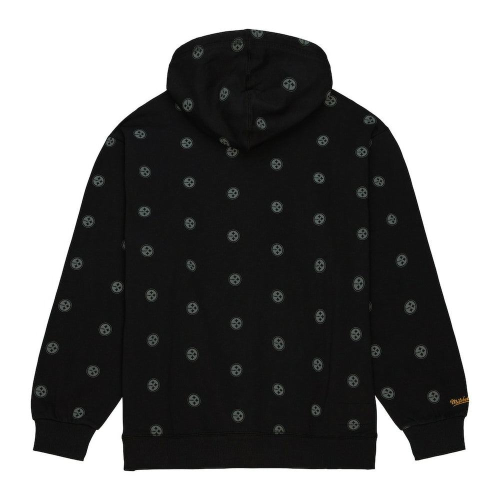 Pittsburgh Steelers Allover Print Fleece Pullover Hoodie - Black online