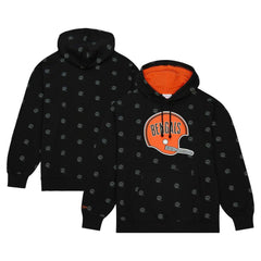 Cincinnati Bengals Allover Print Fleece Pullover Hoodie - Black for sale