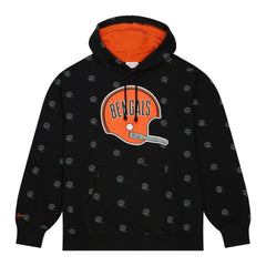 Cincinnati Bengals Allover Print Fleece Pullover Hoodie - Black for sale