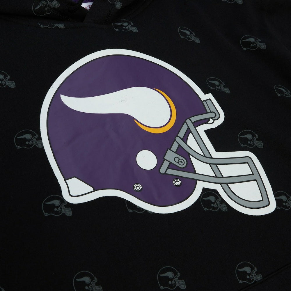 Minnesota Vikings Allover Print Fleece Pullover Hoodie - Black cheap