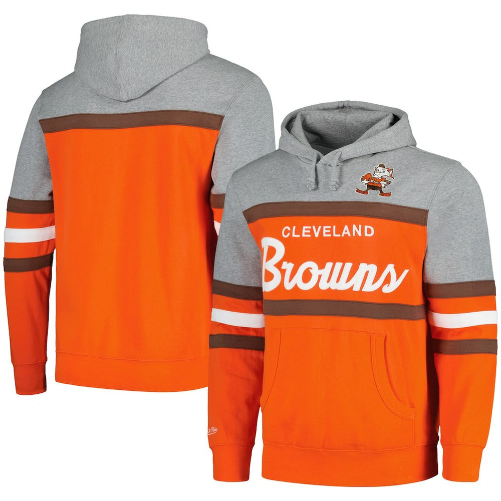 Cleveland Browns Head Coach Pullover Hoodie - Orange/Heather Gray for sale