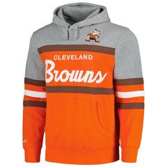 Cleveland Browns Head Coach Pullover Hoodie - Orange/Heather Gray for sale