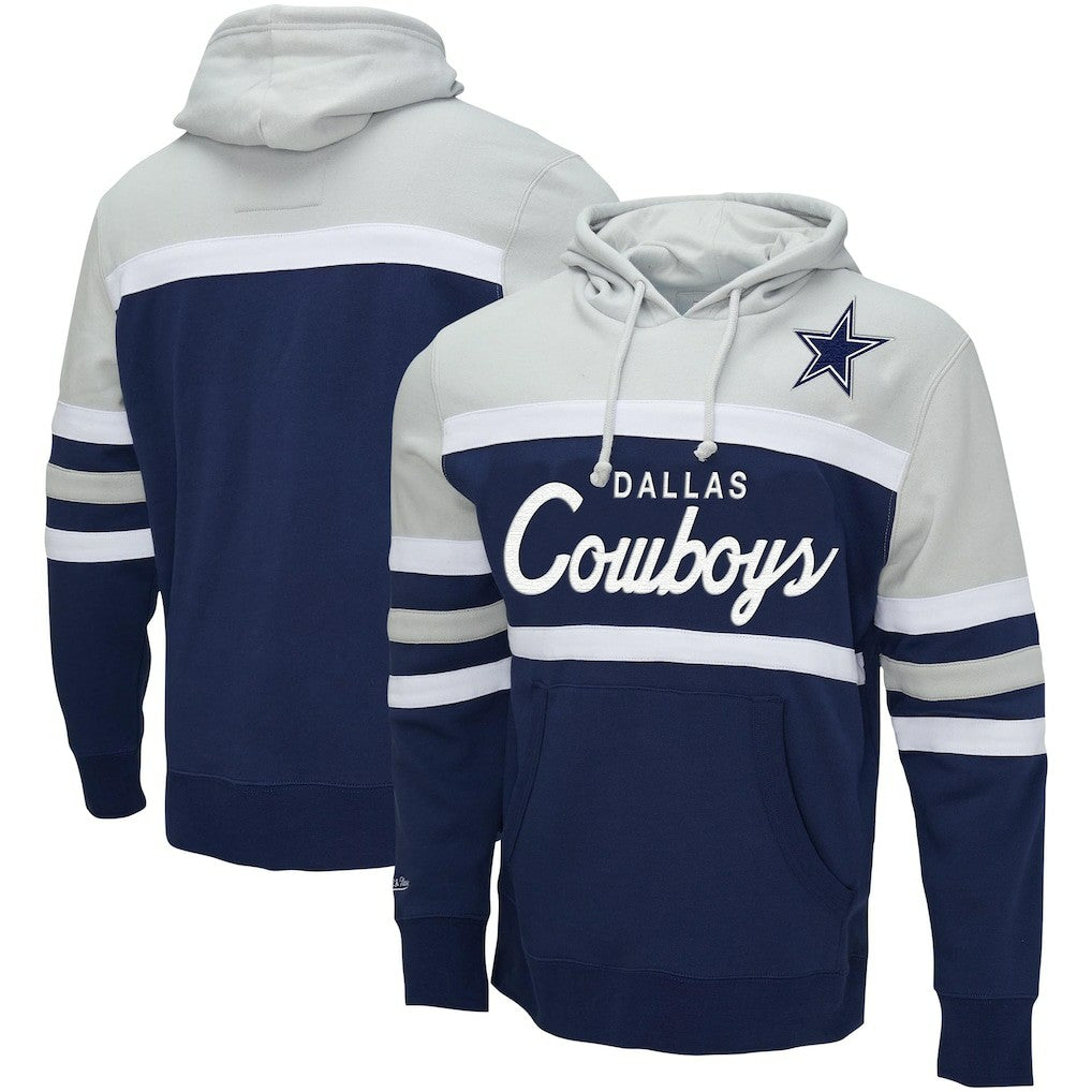 Dallas Cowboys Head Coach Pullover Hoodie - Navy/Heather Gray cheap