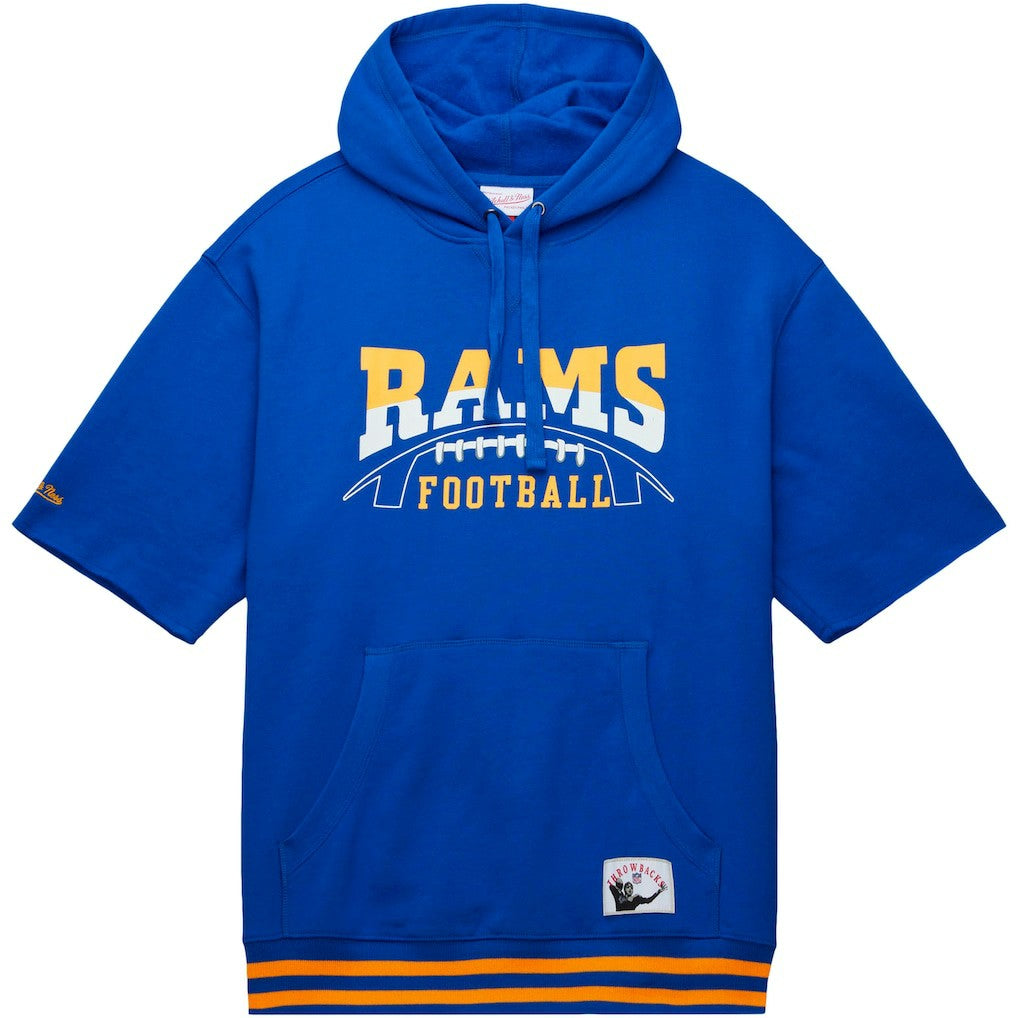 Los Angeles Rams Pre-Game Short Sleeve Pullover Hoodie - Royal outlet