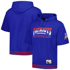 New England Patriots Pre-Game Short Sleeve Pullover Hoodie - Royal sale