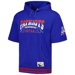 New England Patriots Pre-Game Short Sleeve Pullover Hoodie - Royal sale