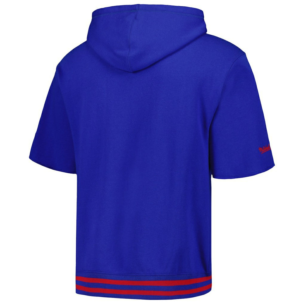 New England Patriots Pre-Game Short Sleeve Pullover Hoodie - Royal sale