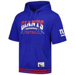 New York Giants Pre-Game Short Sleeve Pullover Hoodie - Royal discount