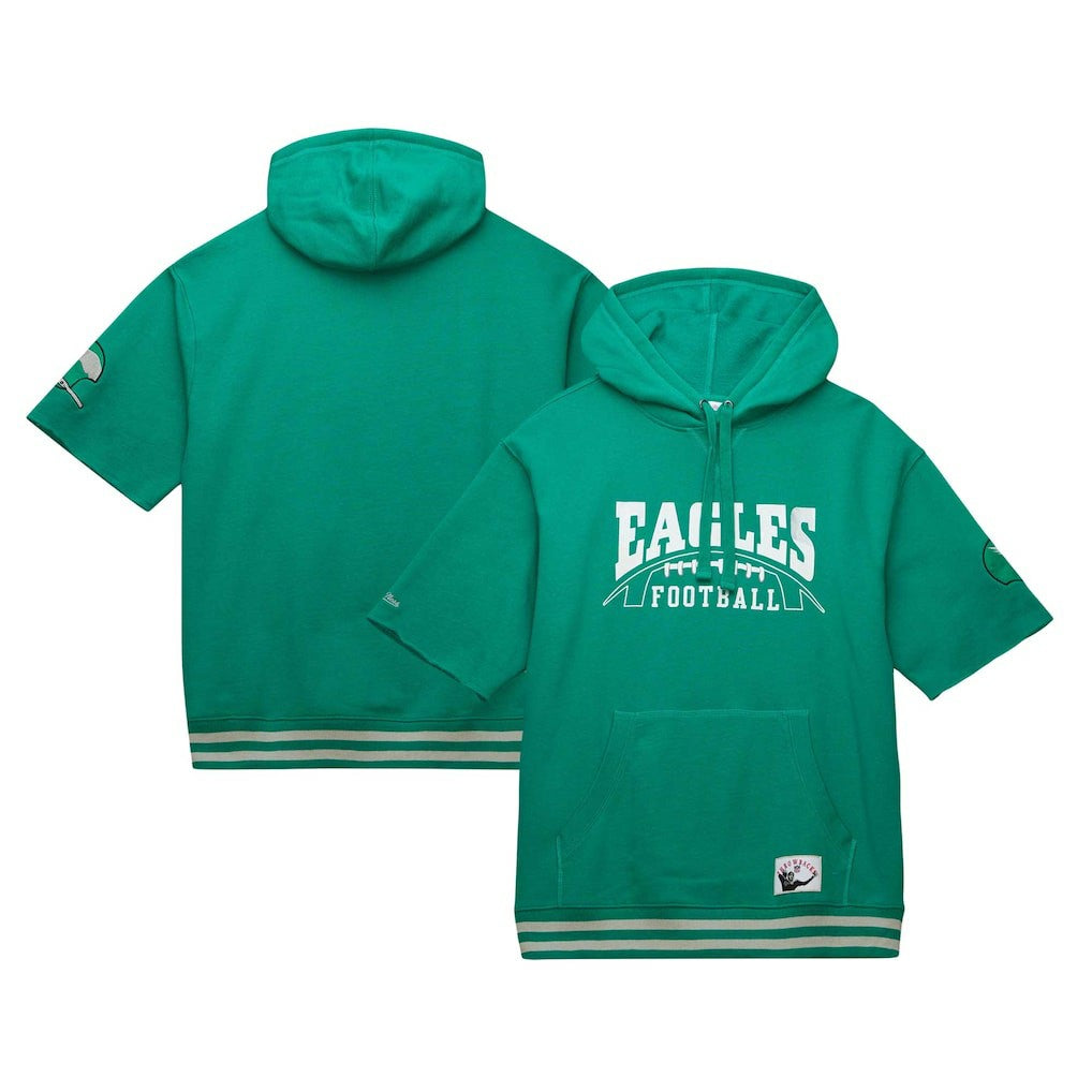 Philadelphia Eagles Pre-Game Short Sleeve Pullover Hoodie - Kelly Green online