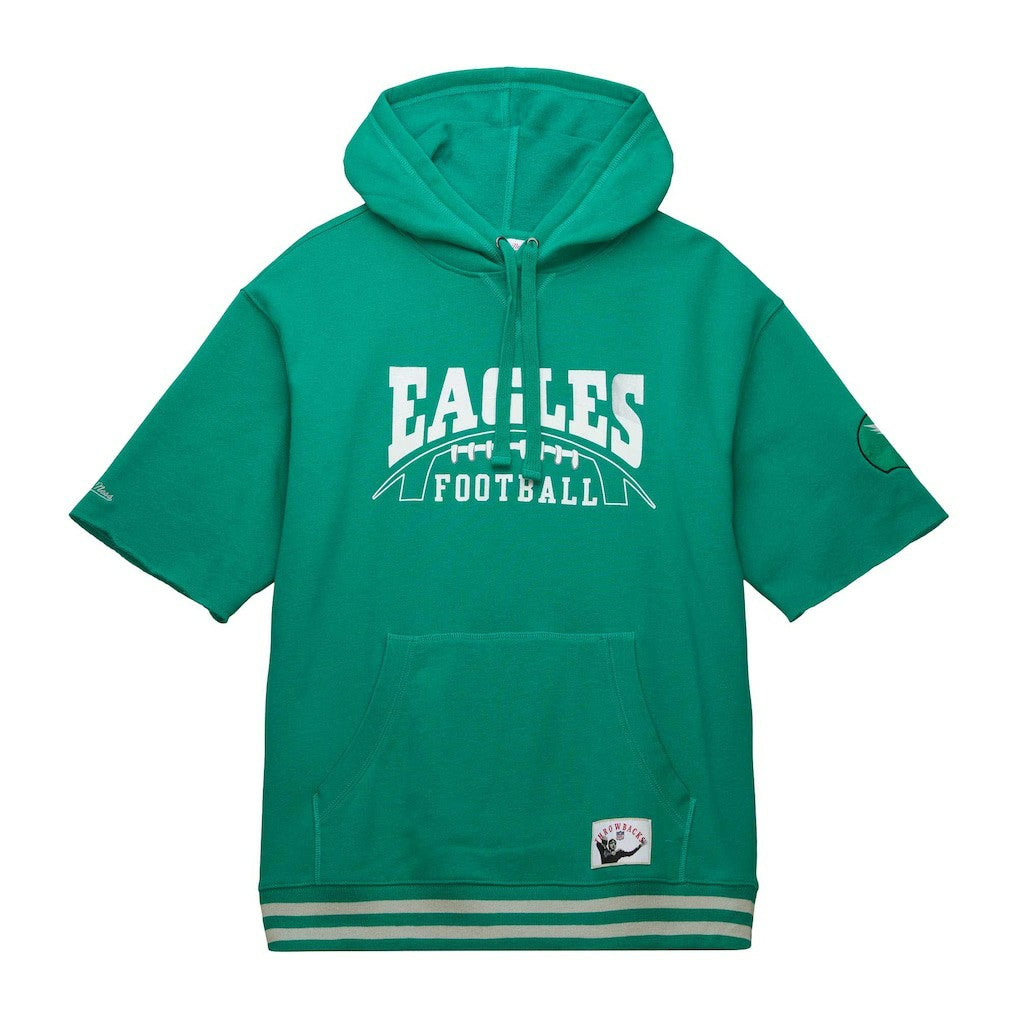 Philadelphia Eagles Pre-Game Short Sleeve Pullover Hoodie - Kelly Green online