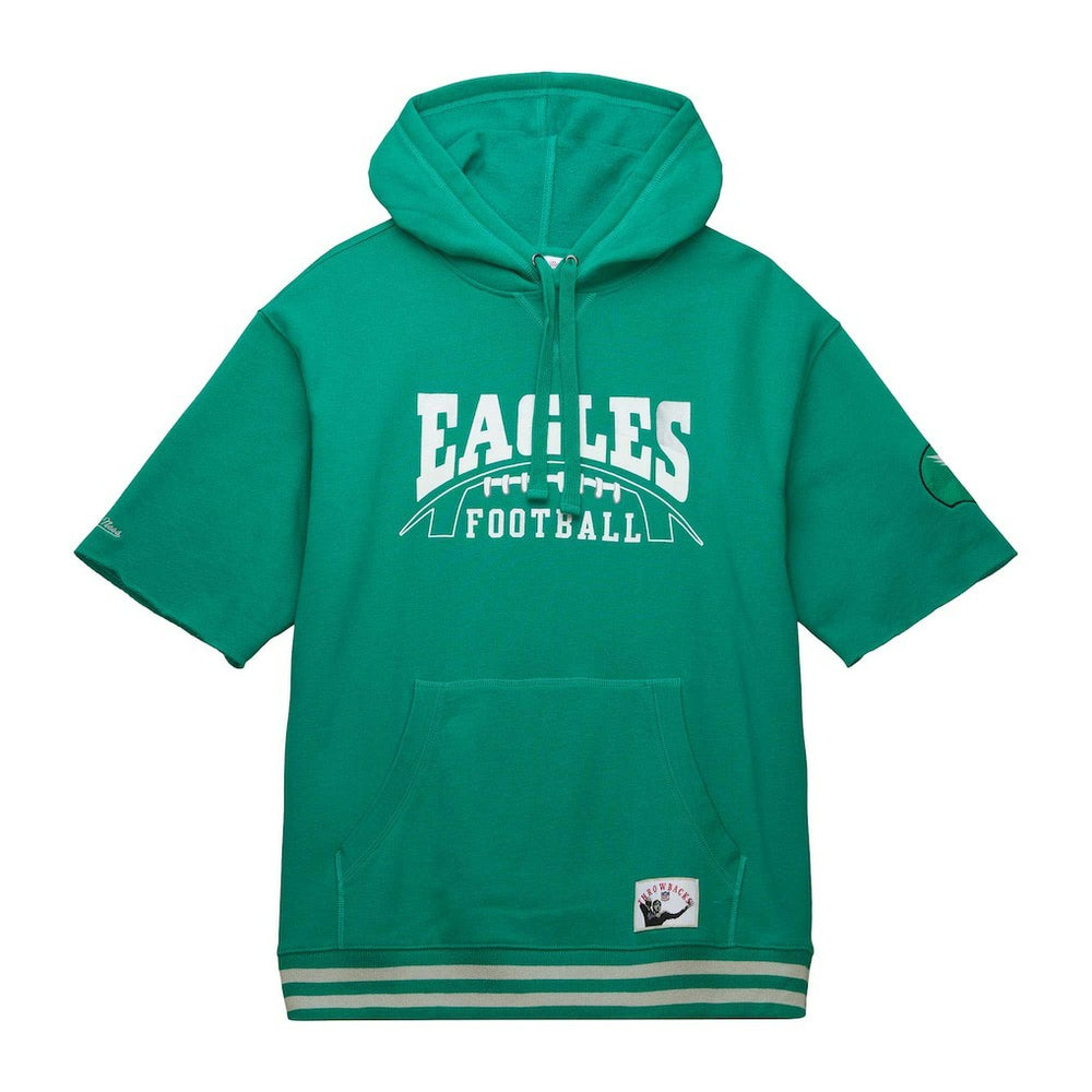Philadelphia Eagles Pre-Game Short Sleeve Pullover Hoodie - Kelly Green online
