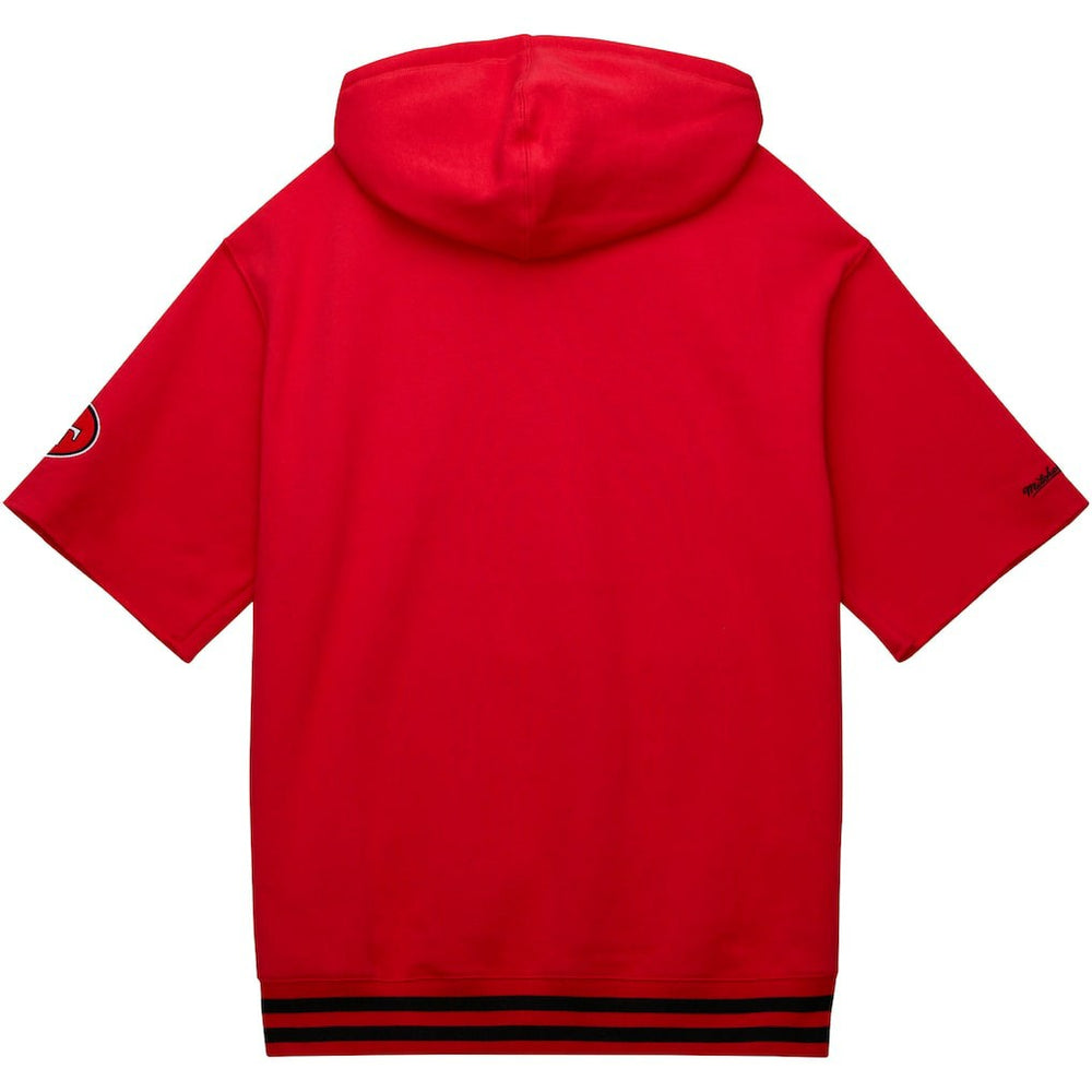 San Francisco 49ers Pre-Game Short Sleeve Pullover Hoodie - Scarlet for sale