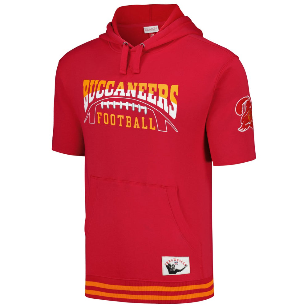 Tampa Bay Buccaneers Pre-Game Short Sleeve Pullover Hoodie - Red on sale