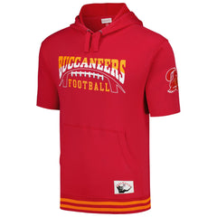 Tampa Bay Buccaneers Pre-Game Short Sleeve Pullover Hoodie - Red on sale