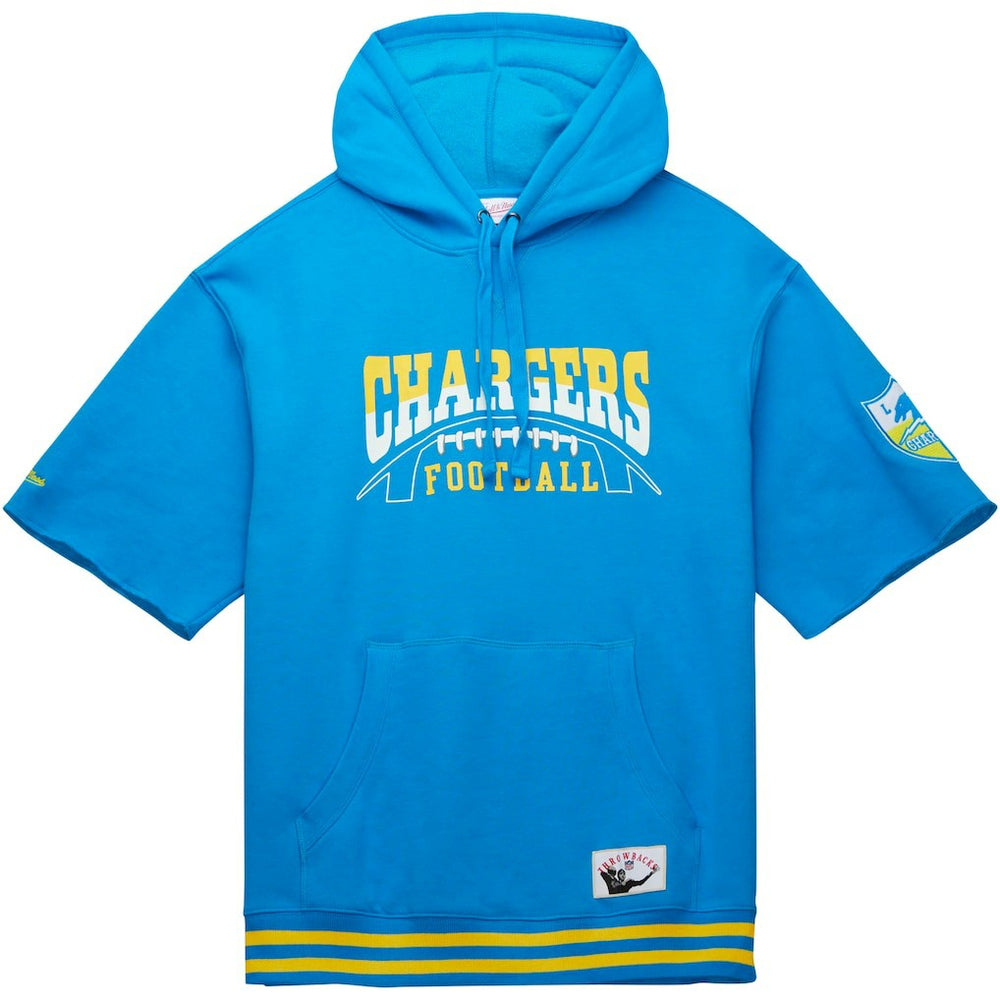 Los Angeles Chargers Pre-Game Short Sleeve Pullover Hoodie - Powder Blue for sale