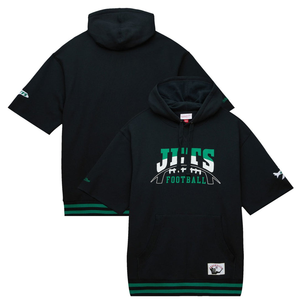 New York Jets Pre-Game Short Sleeve Pullover Hoodie - Black online