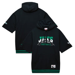 New York Jets Pre-Game Short Sleeve Pullover Hoodie - Black online