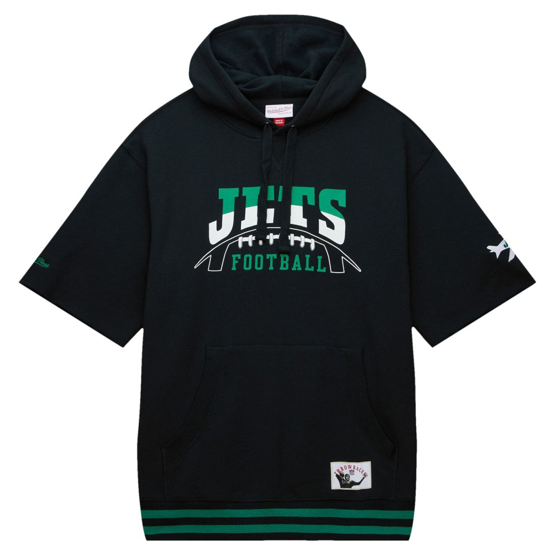 New York Jets Pre-Game Short Sleeve Pullover Hoodie - Black online