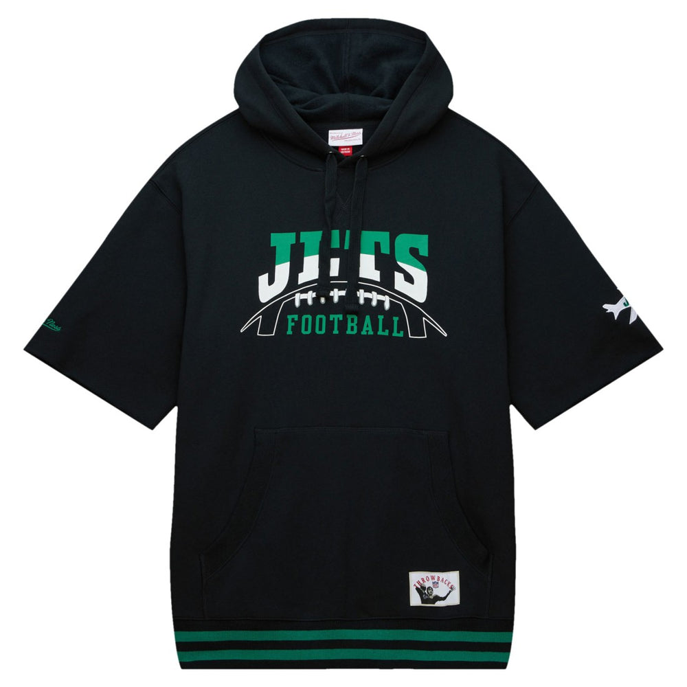 New York Jets Pre-Game Short Sleeve Pullover Hoodie - Black online