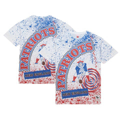 New England Patriots Team Burst Sublimated T-Shirt - White sale