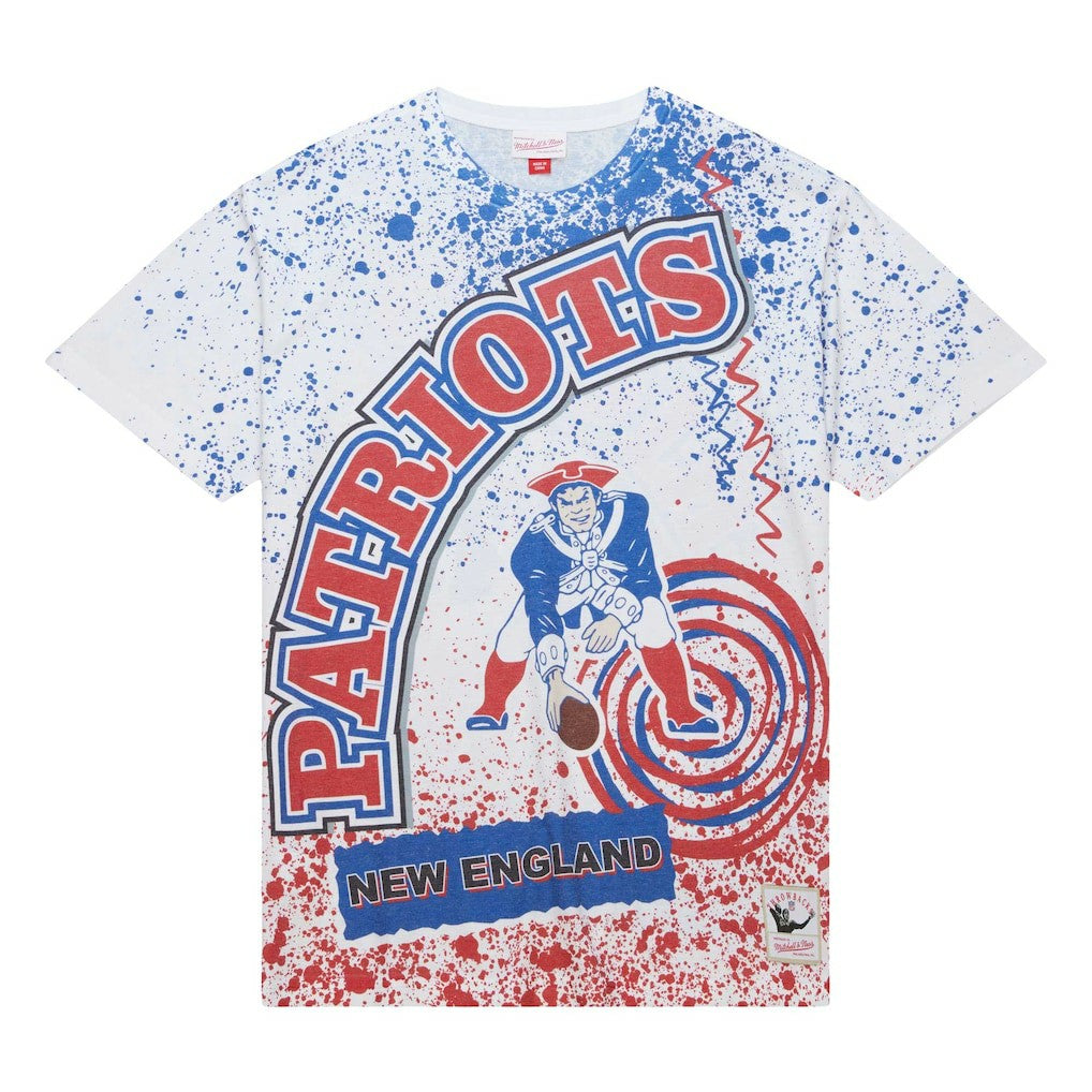 New England Patriots Team Burst Sublimated T-Shirt - White sale