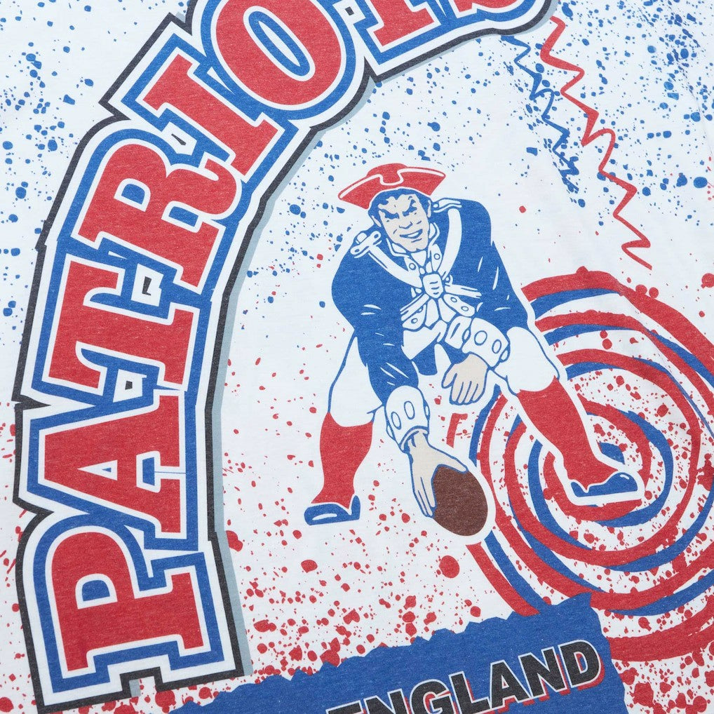 New England Patriots Team Burst Sublimated T-Shirt - White sale