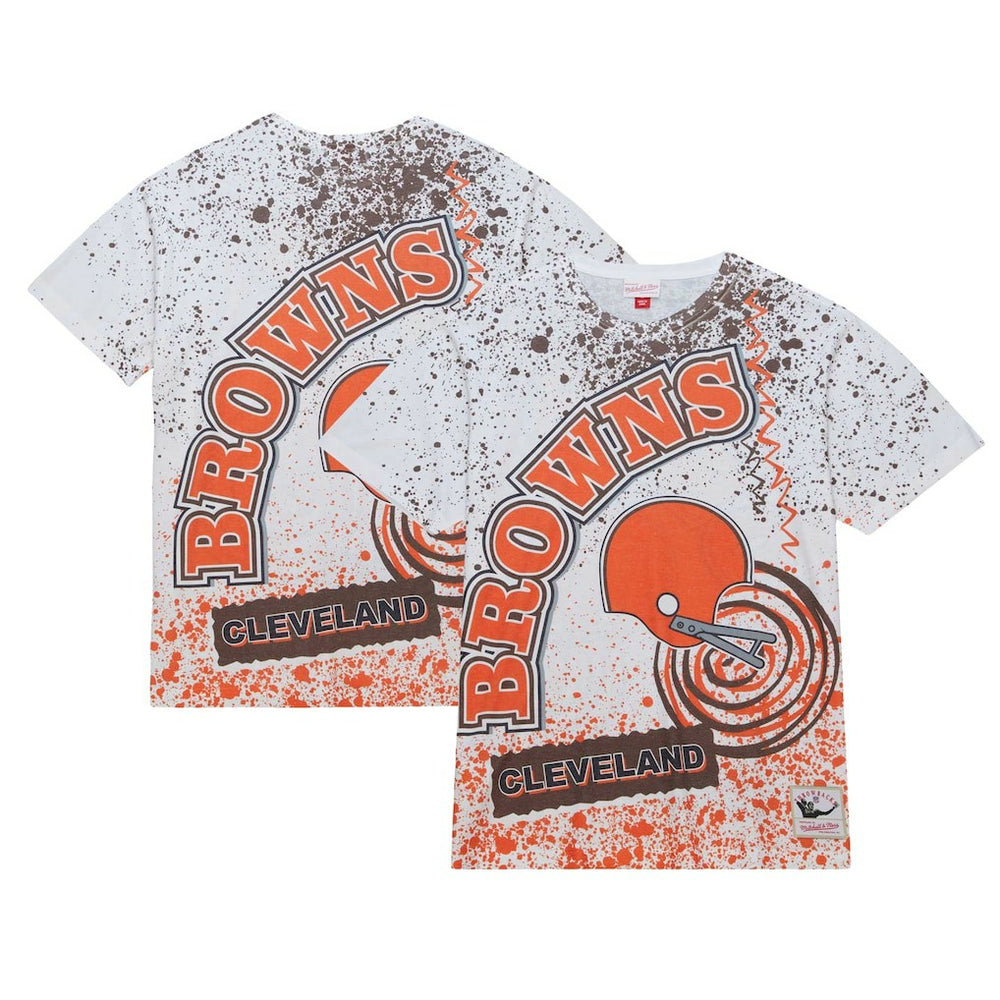 Cleveland Browns Team Burst Sublimated T-Shirt - White cheap