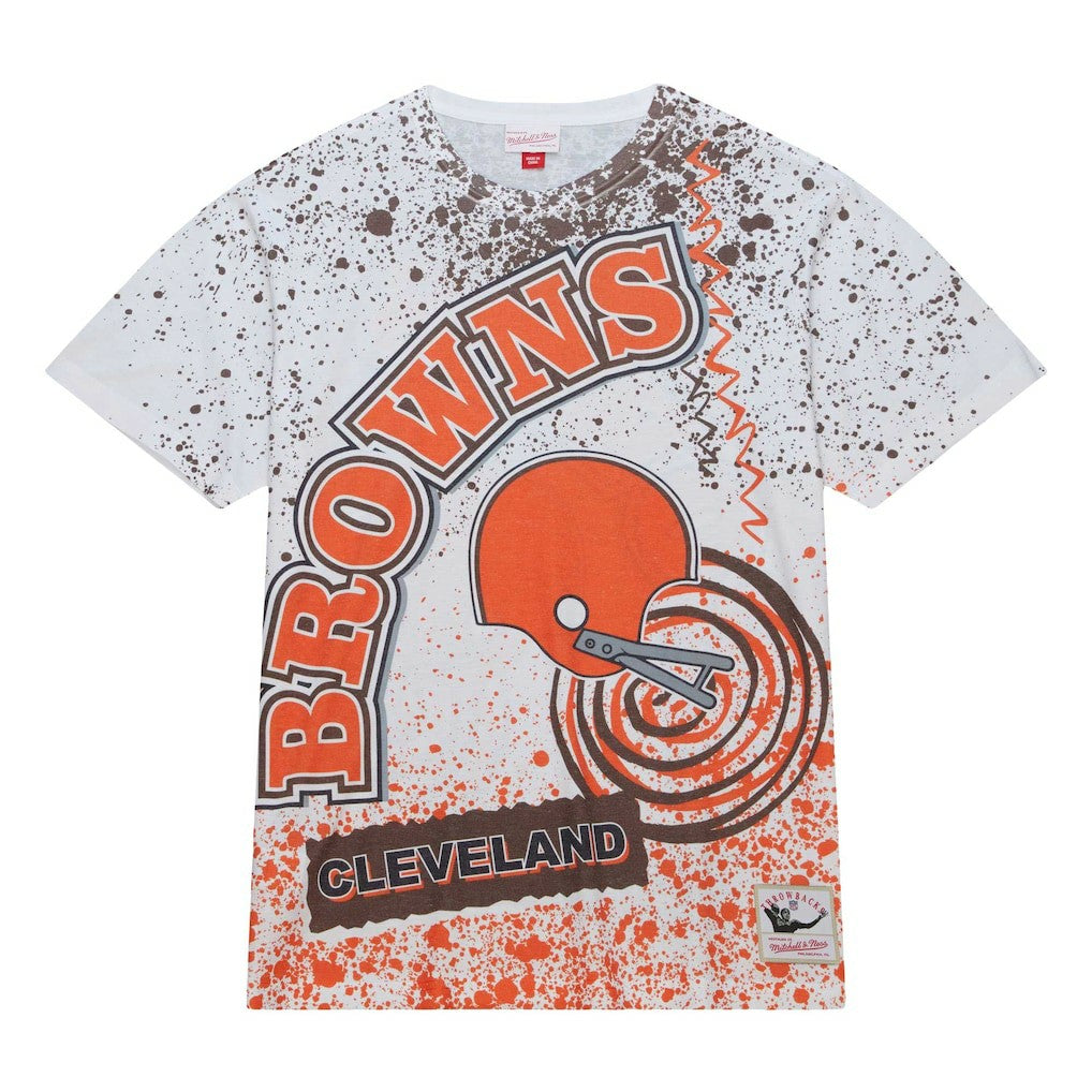 Cleveland Browns Team Burst Sublimated T-Shirt - White cheap