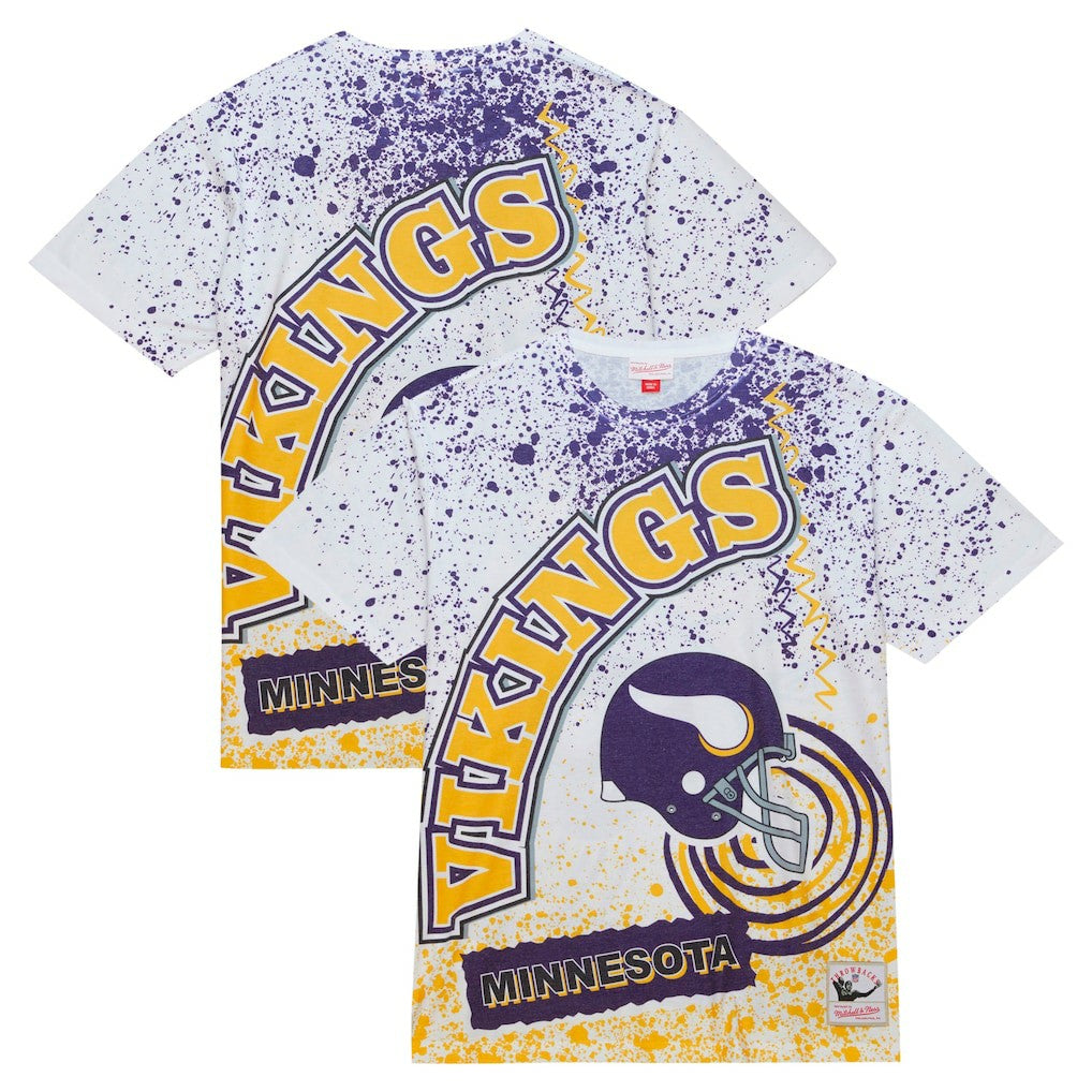 Minnesota Vikings Team Burst Sublimated T-Shirt - White discount