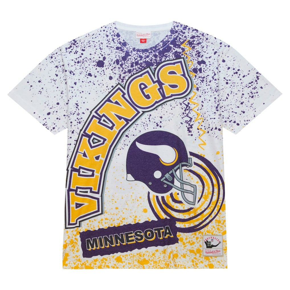 Minnesota Vikings Team Burst Sublimated T-Shirt - White discount