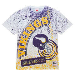 Minnesota Vikings Team Burst Sublimated T-Shirt - White discount