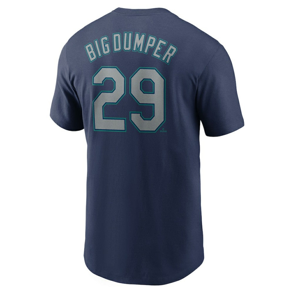 Cal Raleigh Seattle Mariners Name & Number Player Nickname T-Shirt Navy