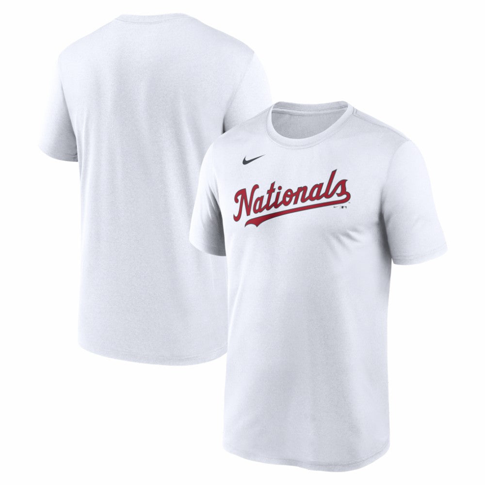 Washington Nationals New Legend Wordmark Dri-FIT T-Shirt White